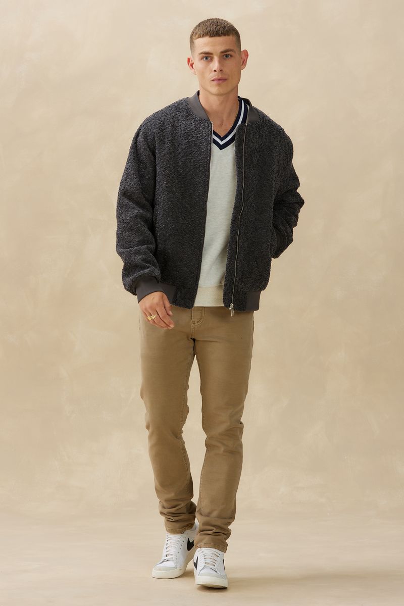 Kuwalla Plush Bomber Jacket