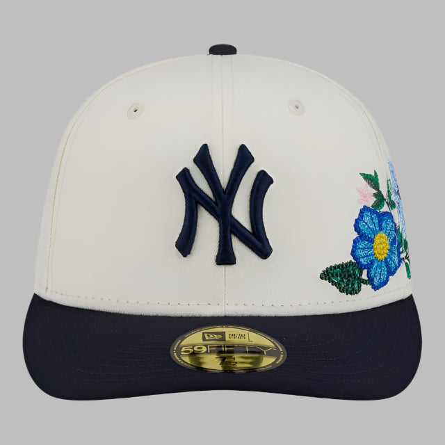 New Era New York Yankees Tonal Floral Fitted Cream Hat