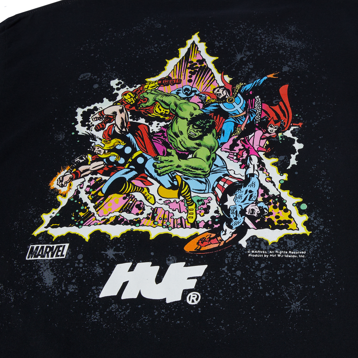 Huf x Avengers Cosmic Assemblage Black Tee