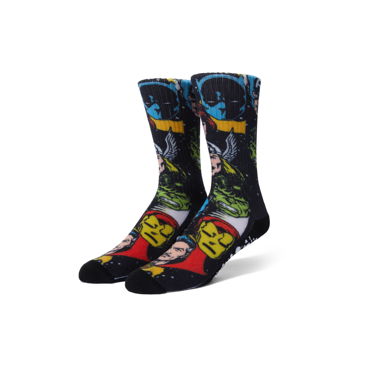 Huf X Avengers Galactic Heads Crew Black Socks