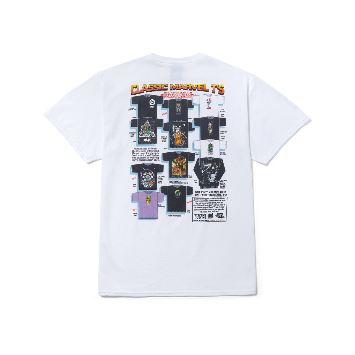 Huf X Avengers Galactic White Tee