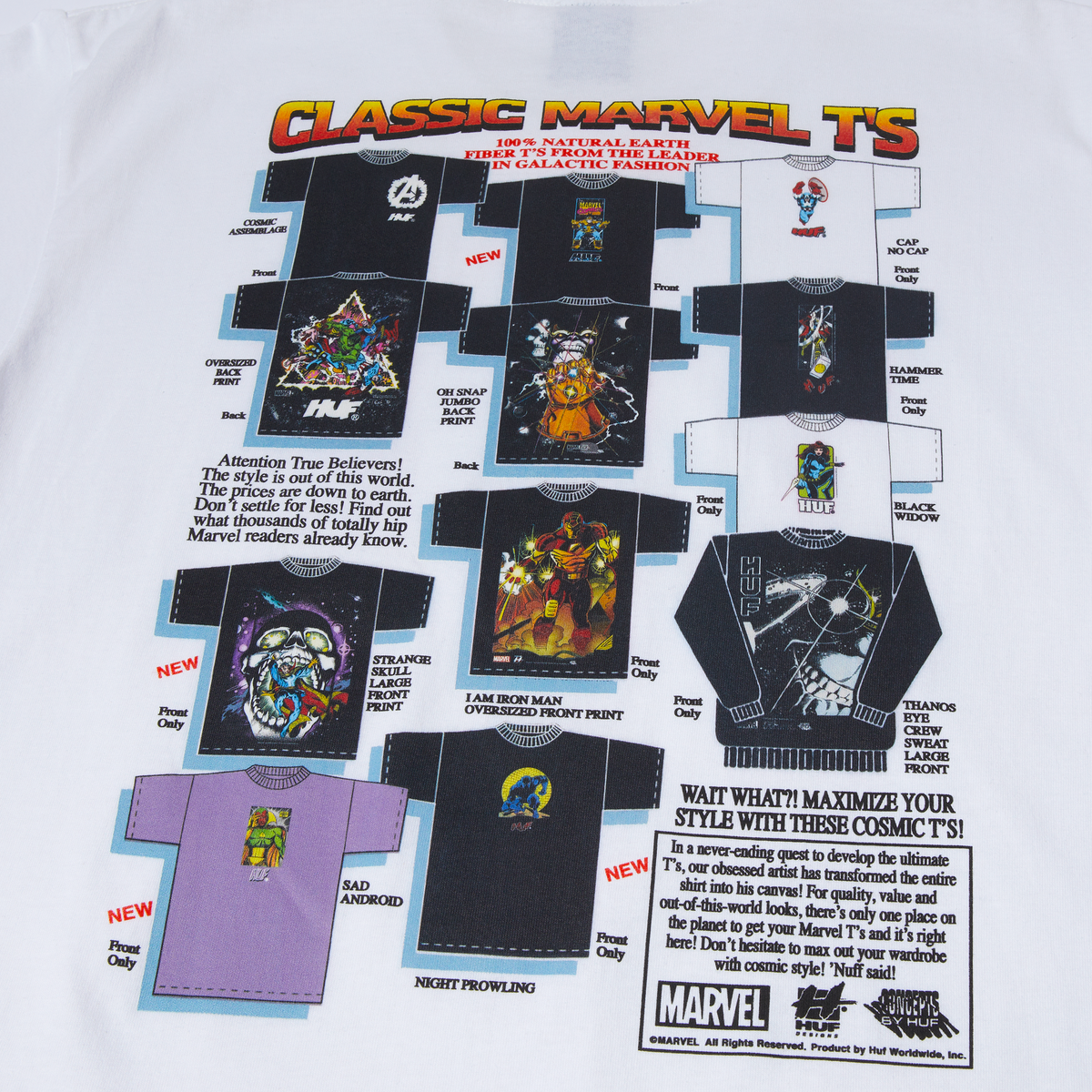 Huf X Avengers Galactic White Tee