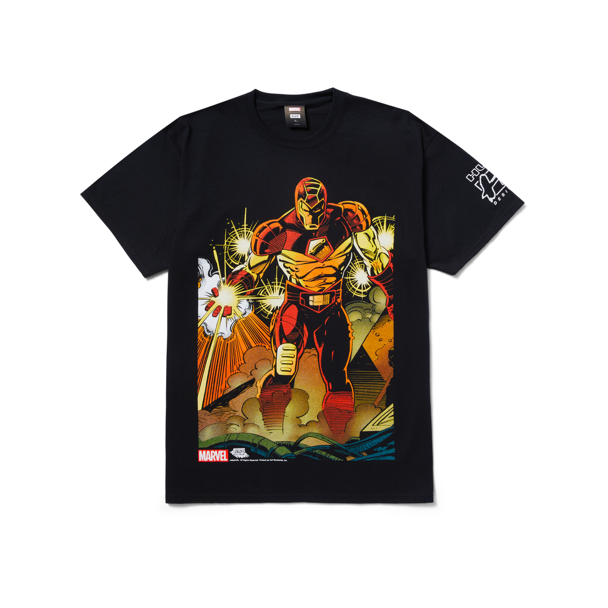 Huf X Avengers I AM Iron Black Tee