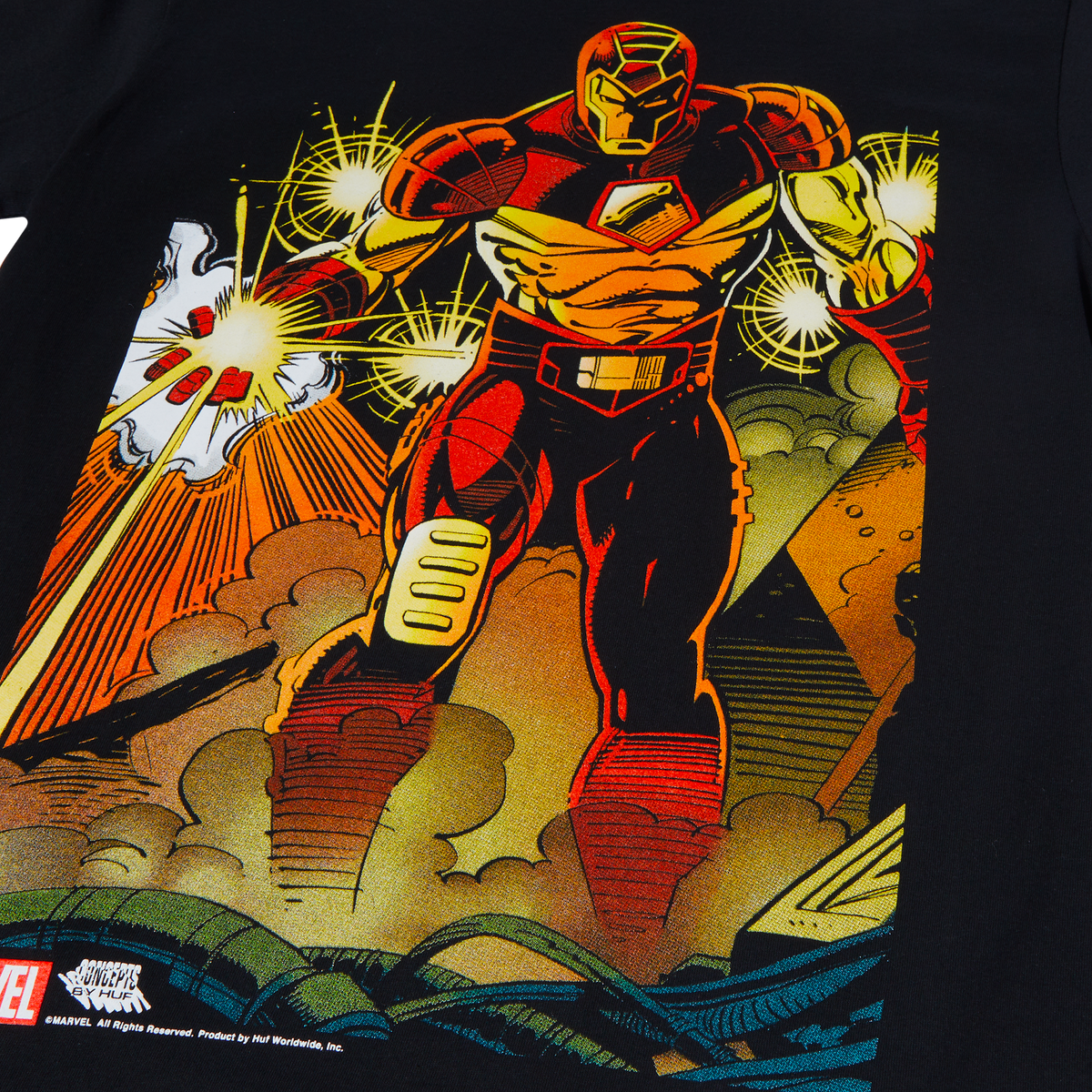 Huf X Avengers I AM Iron Black Tee