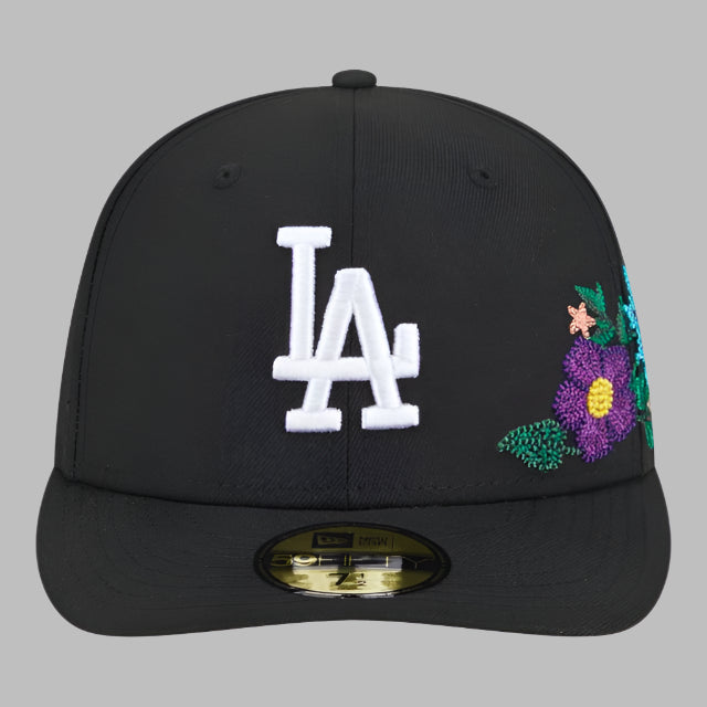 New Era Los Angeles Dodgers Tonal Floral Fitted Cream Hat