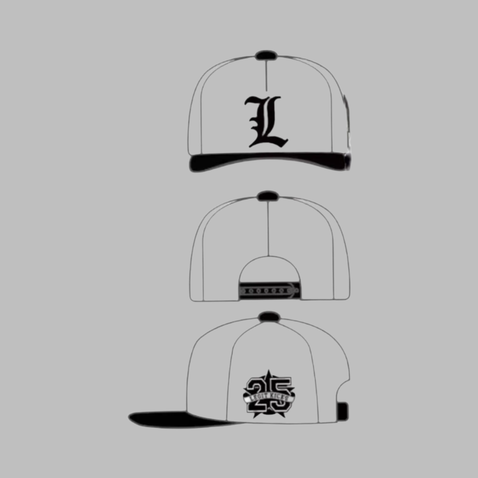 Legit Kicks Snapback (Black and White)