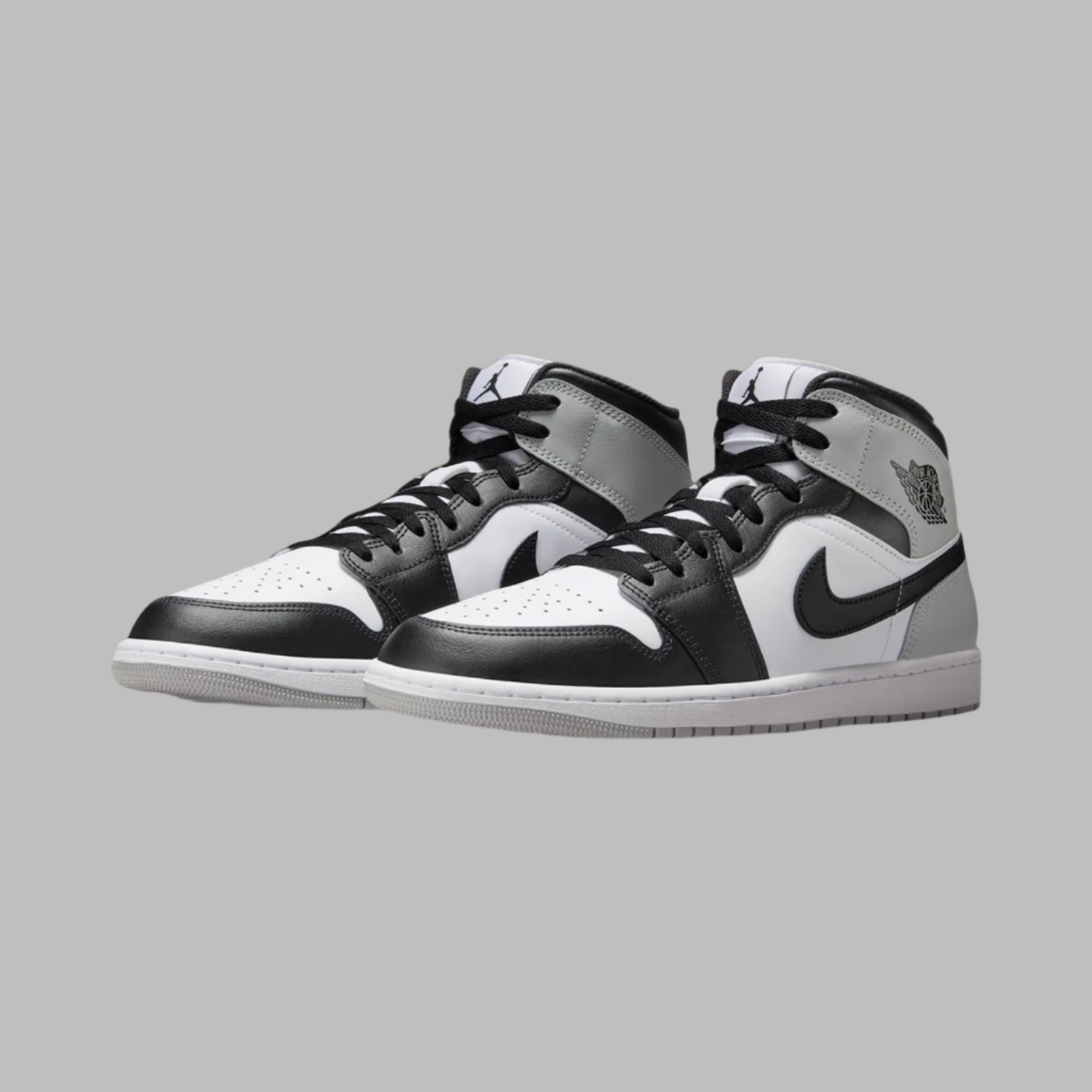 Air Jordan 1 mid Baron White black LT Smoke Grey