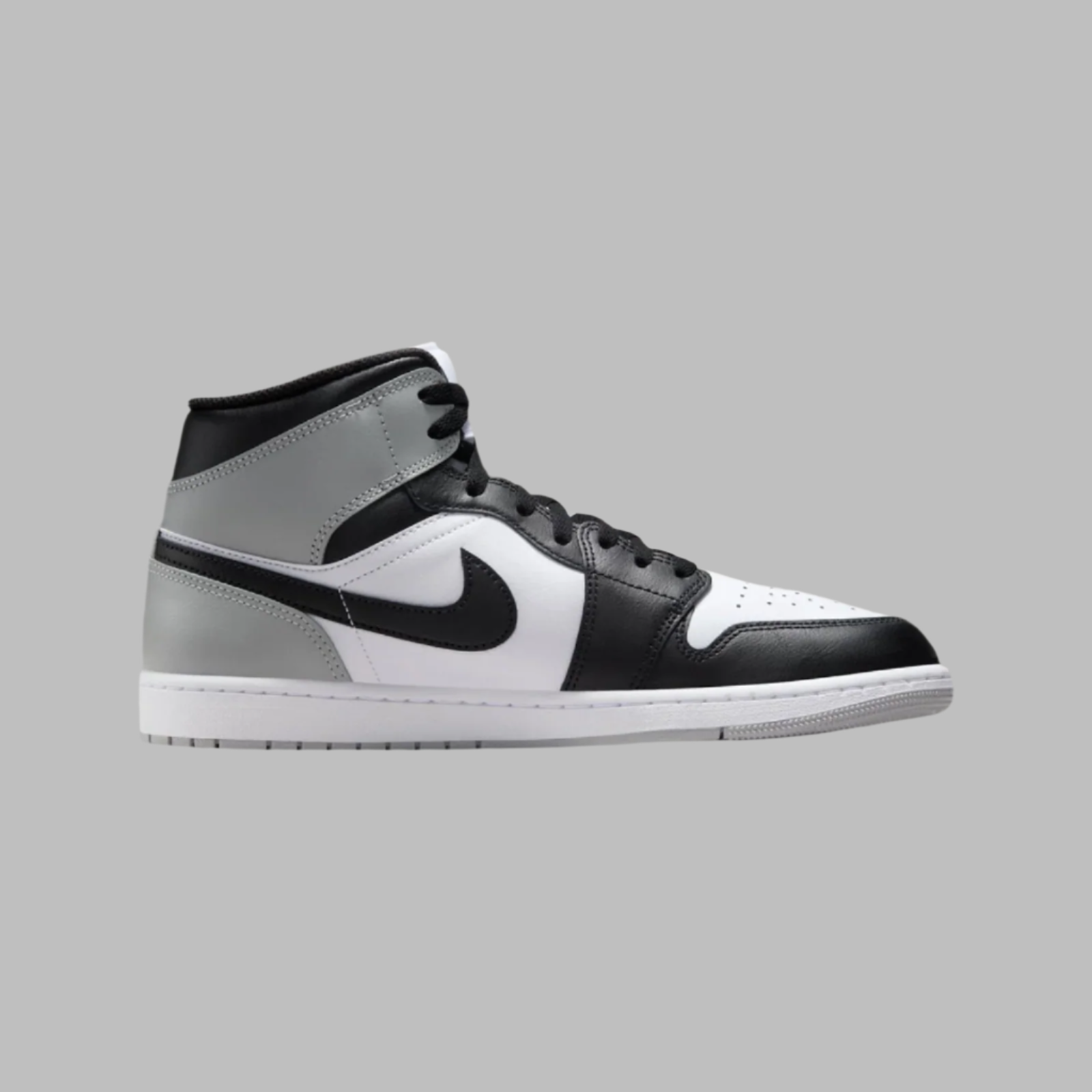 Air Jordan 1 mid Baron White black LT Smoke Grey