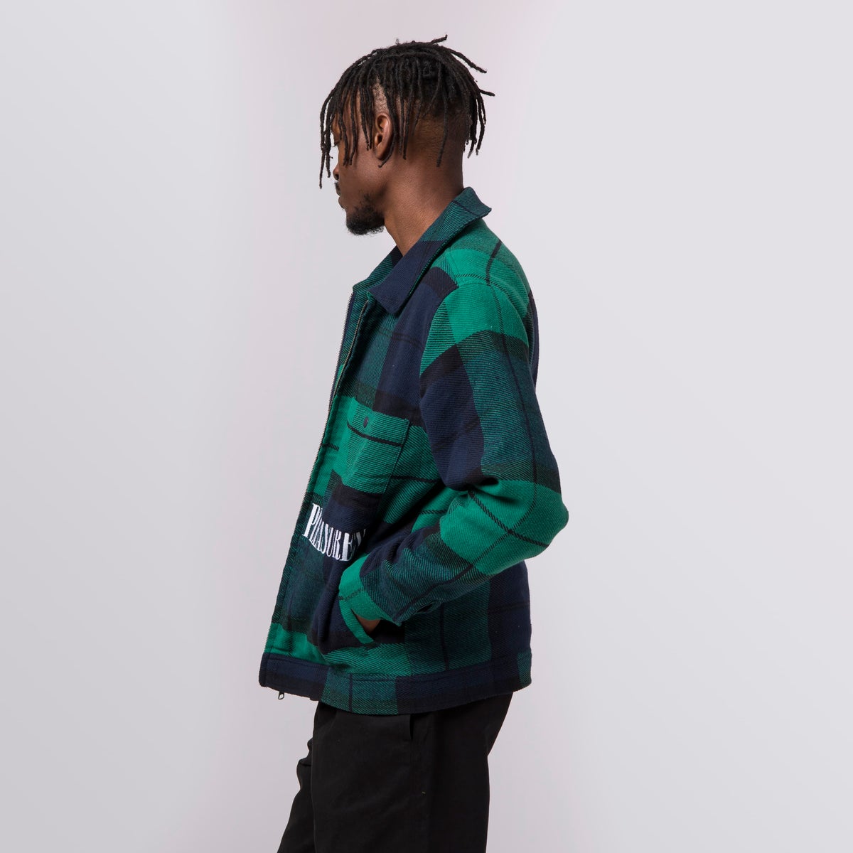 Huf X Pleasures Blackwatch Work Jacket Navy