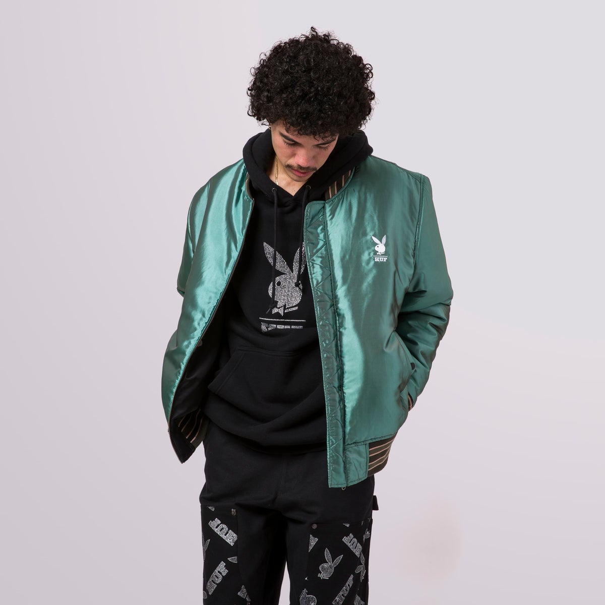 Huf X Playboy Reversible Bomber Jacket