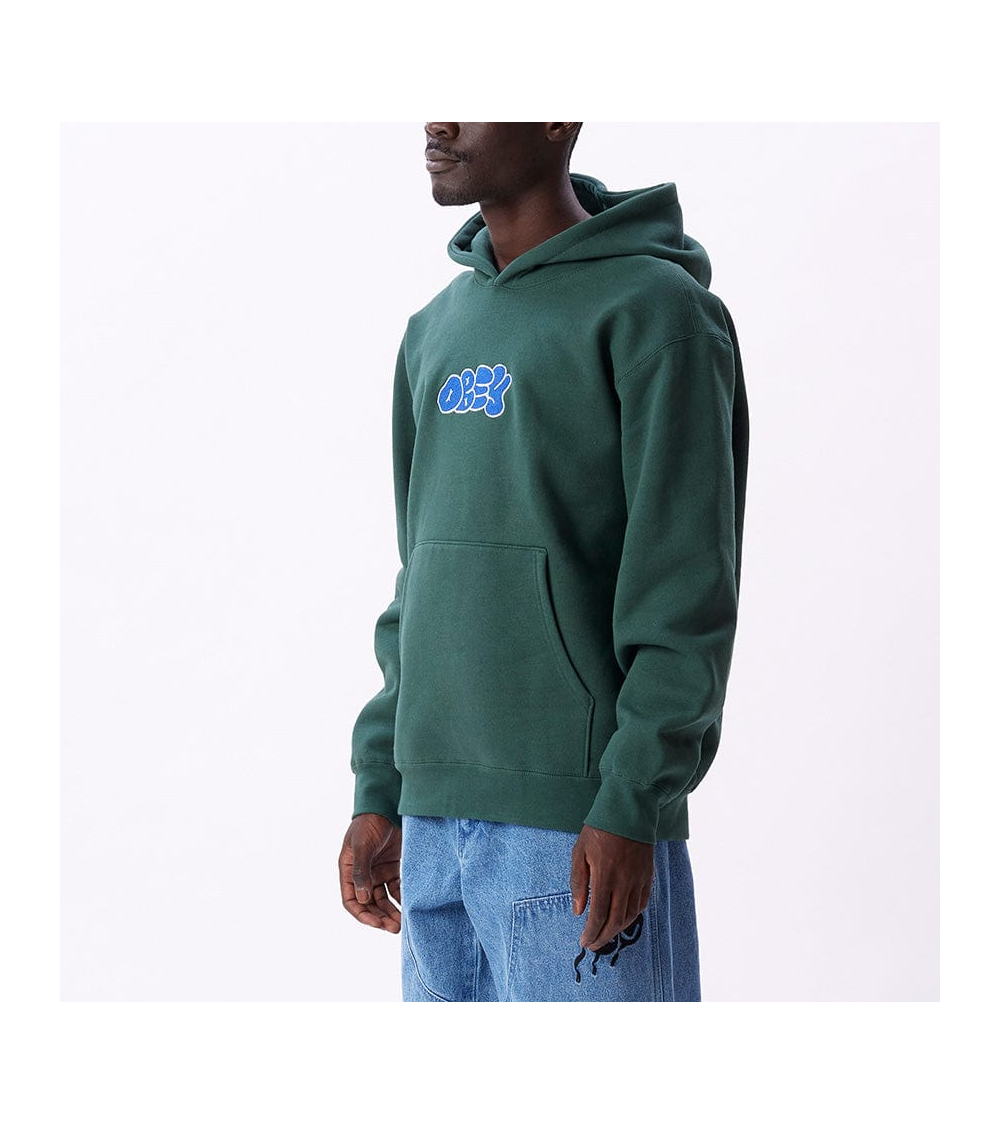 Obey Sribbles Extra Heavy Green Pullover Hoodie