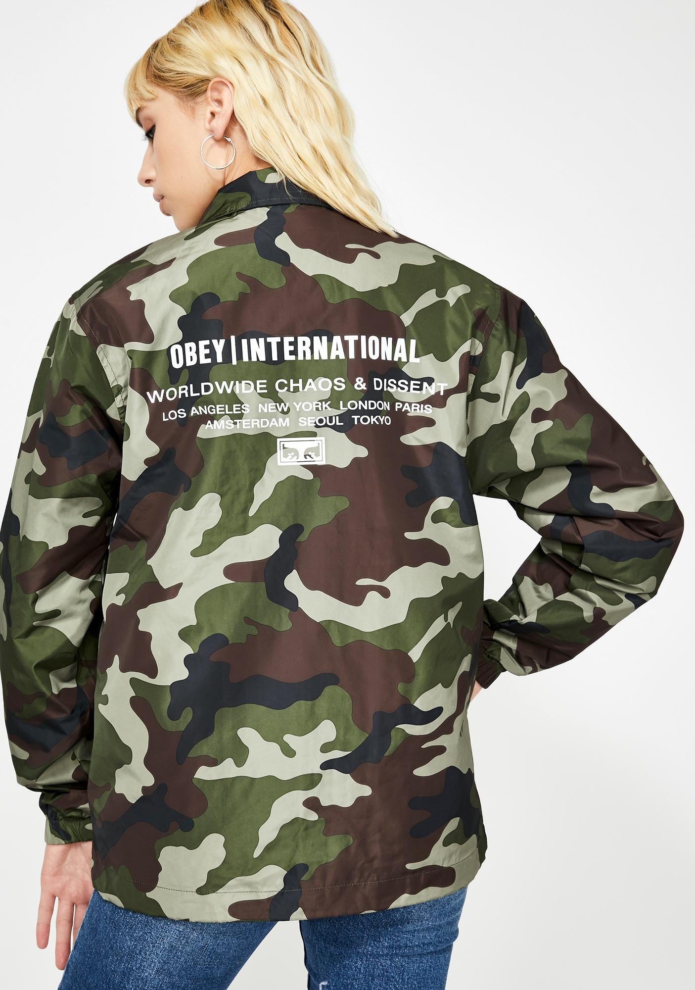 Obey Core Coaches Jacket Field Camo - Legitkicks.ca