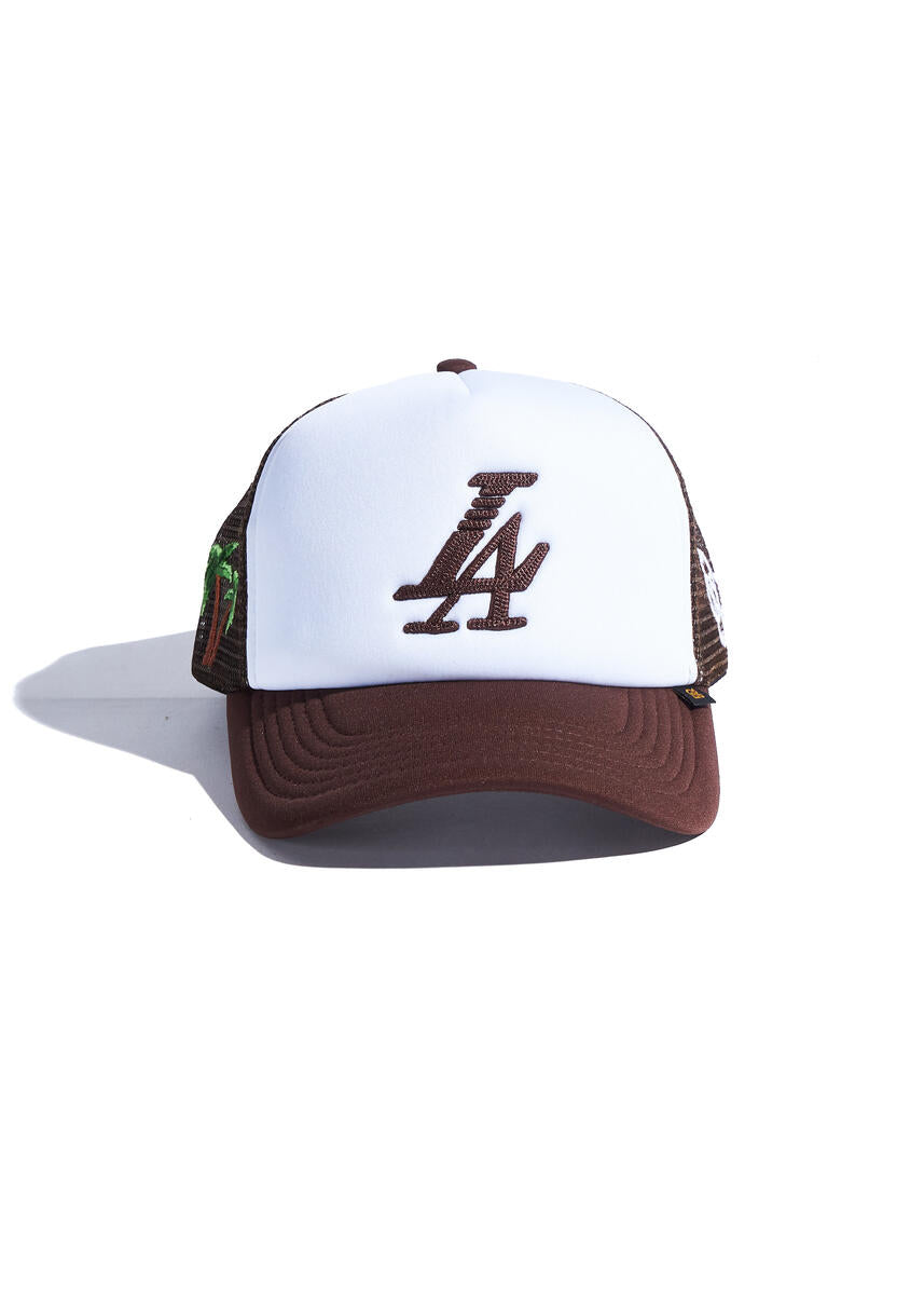 Reference Brand LATrucker Hat Brown White