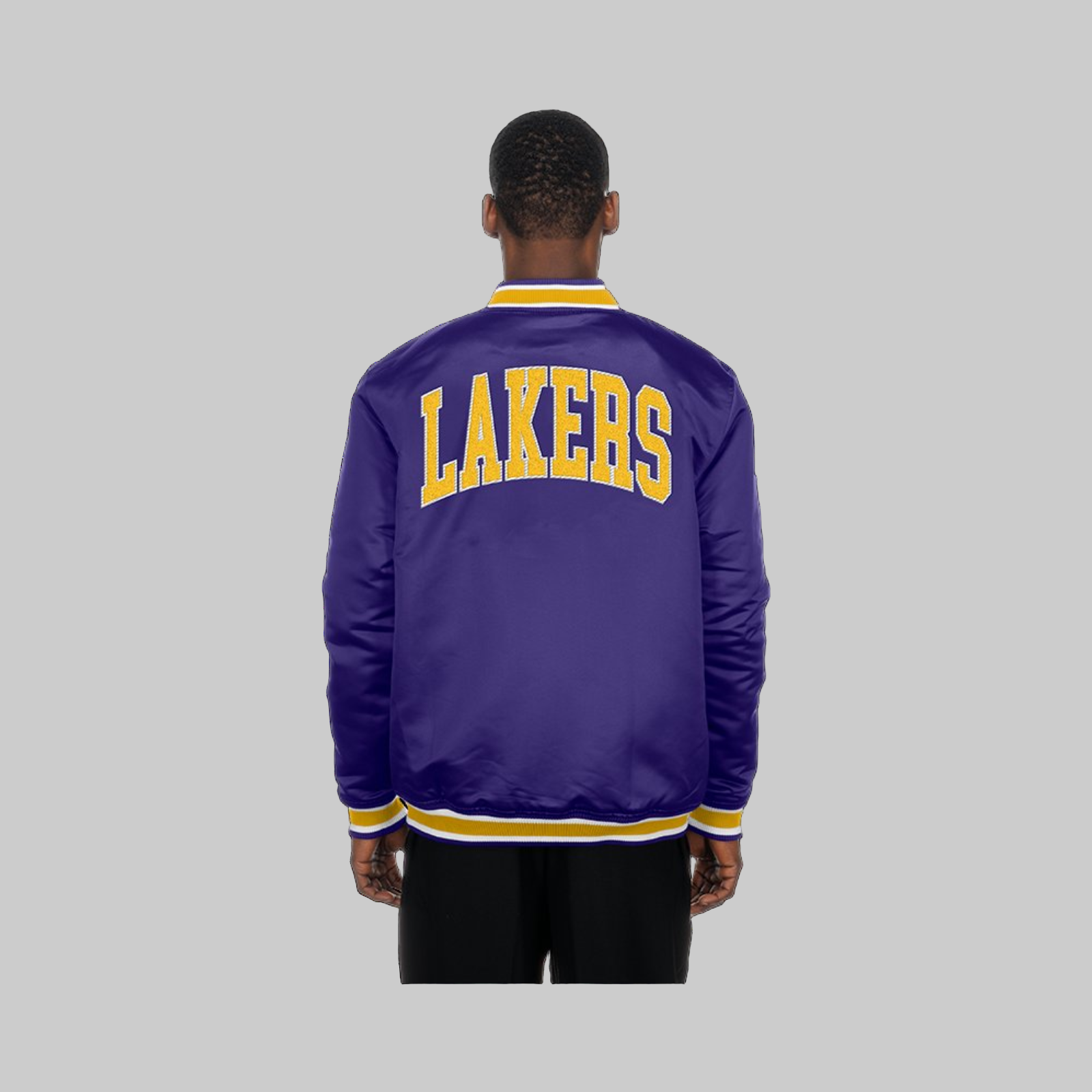 New Era LA Lakers Satin Bombet Jacket
