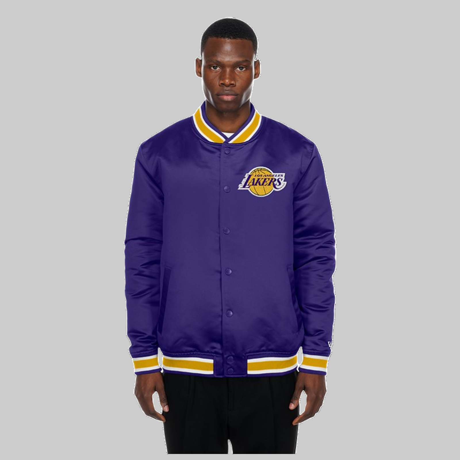 New Era LA Lakers Satin Bombet Jacket