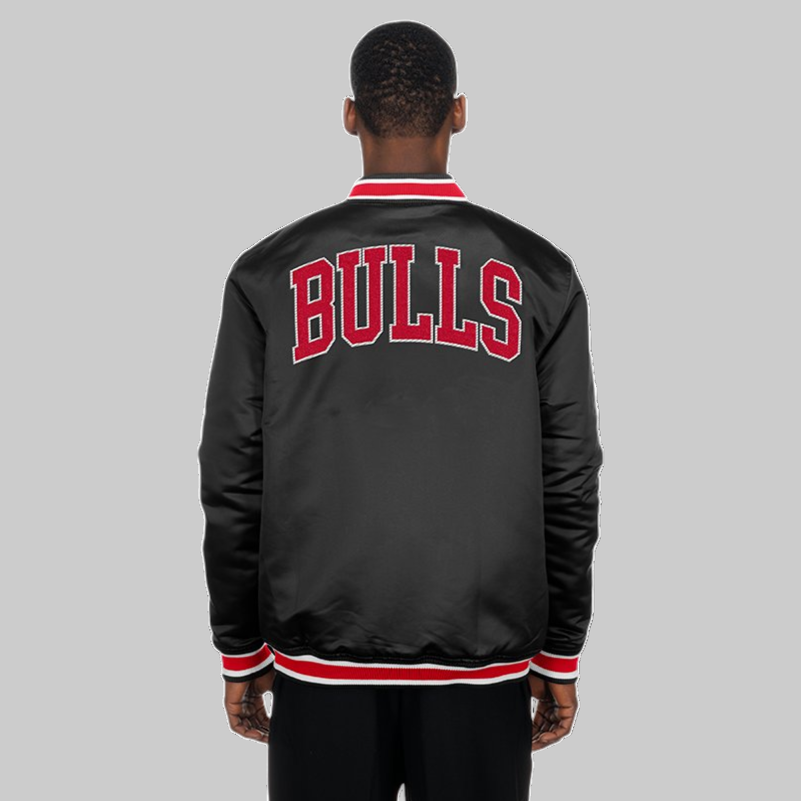 New Era Chicago Bulls Satin  Bomber Jacket