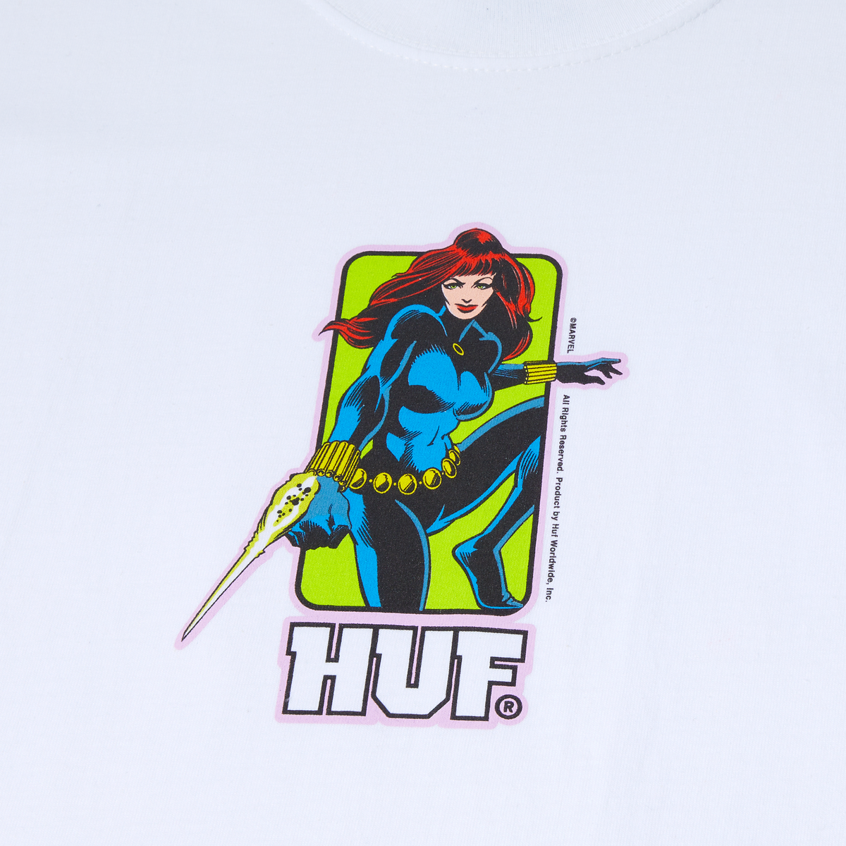 Huf X Avengers Black Widow White Tee