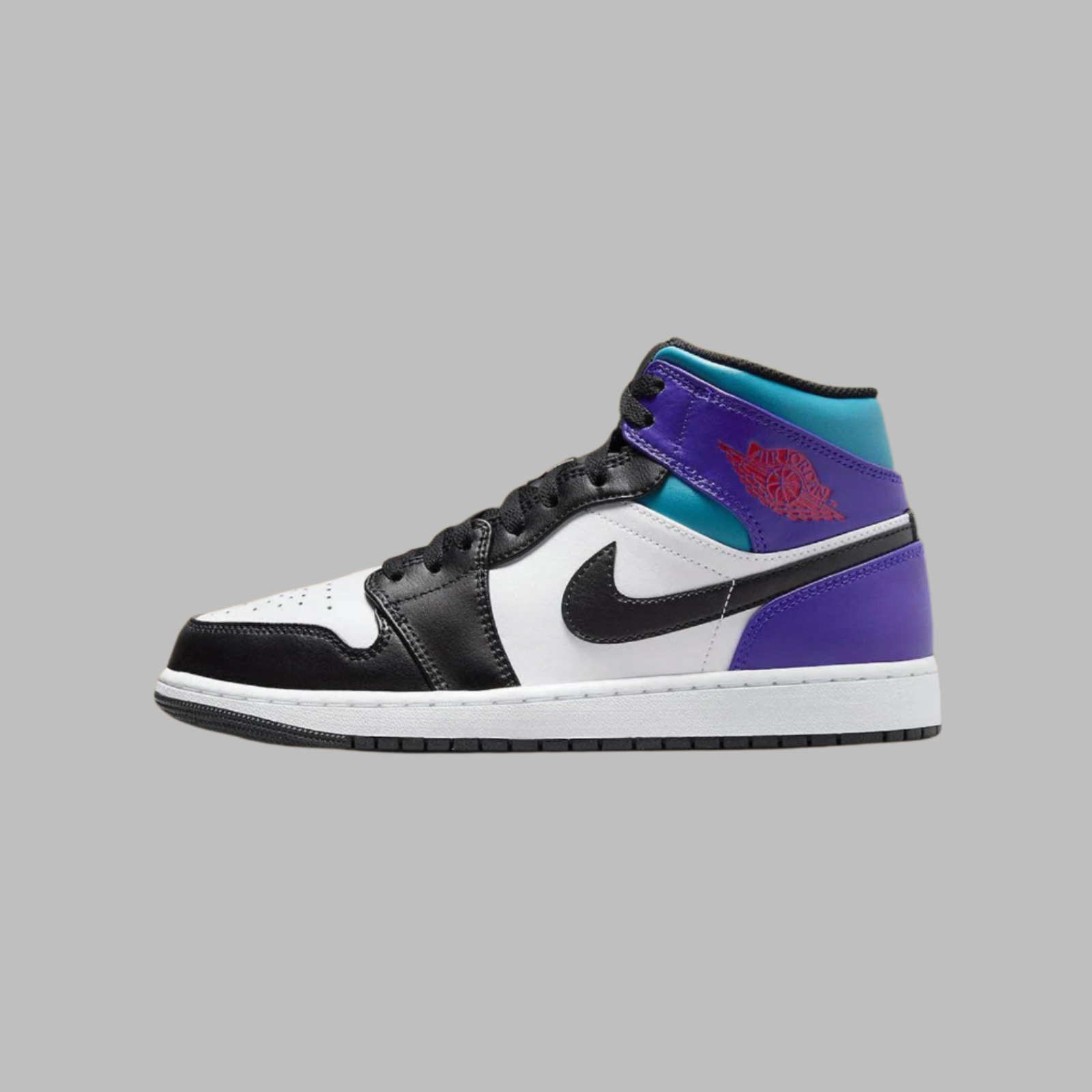 Jordan 1 Mid White True Red Aquamarine Black (GS)