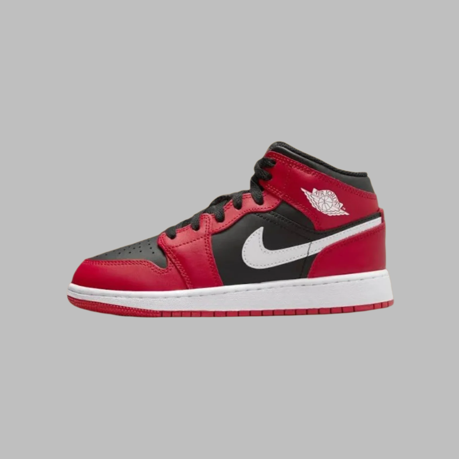 Air Jordan 1 Mid GS Black/Gym Red/White