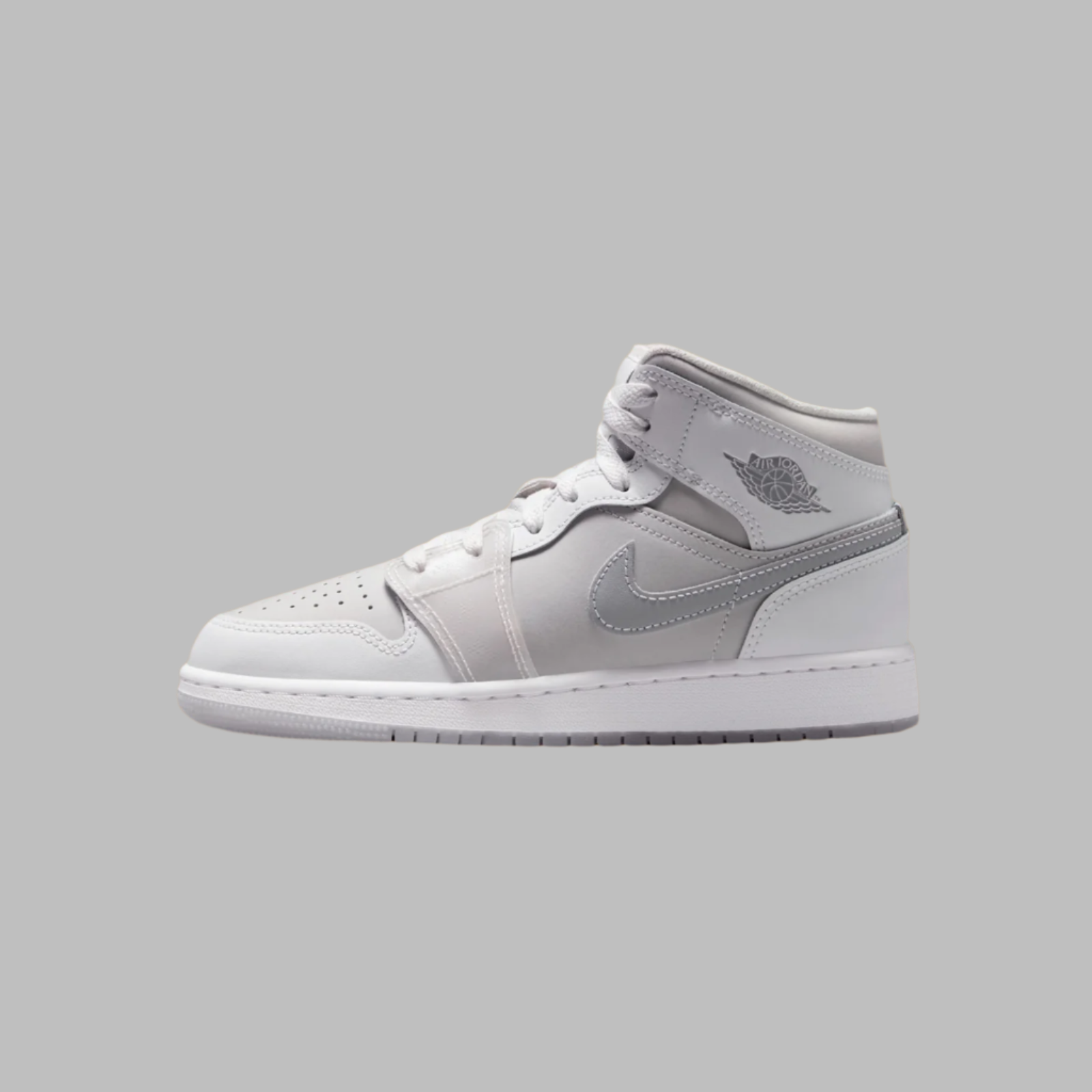 Air Jordan 1 mid GS Summit White Silver