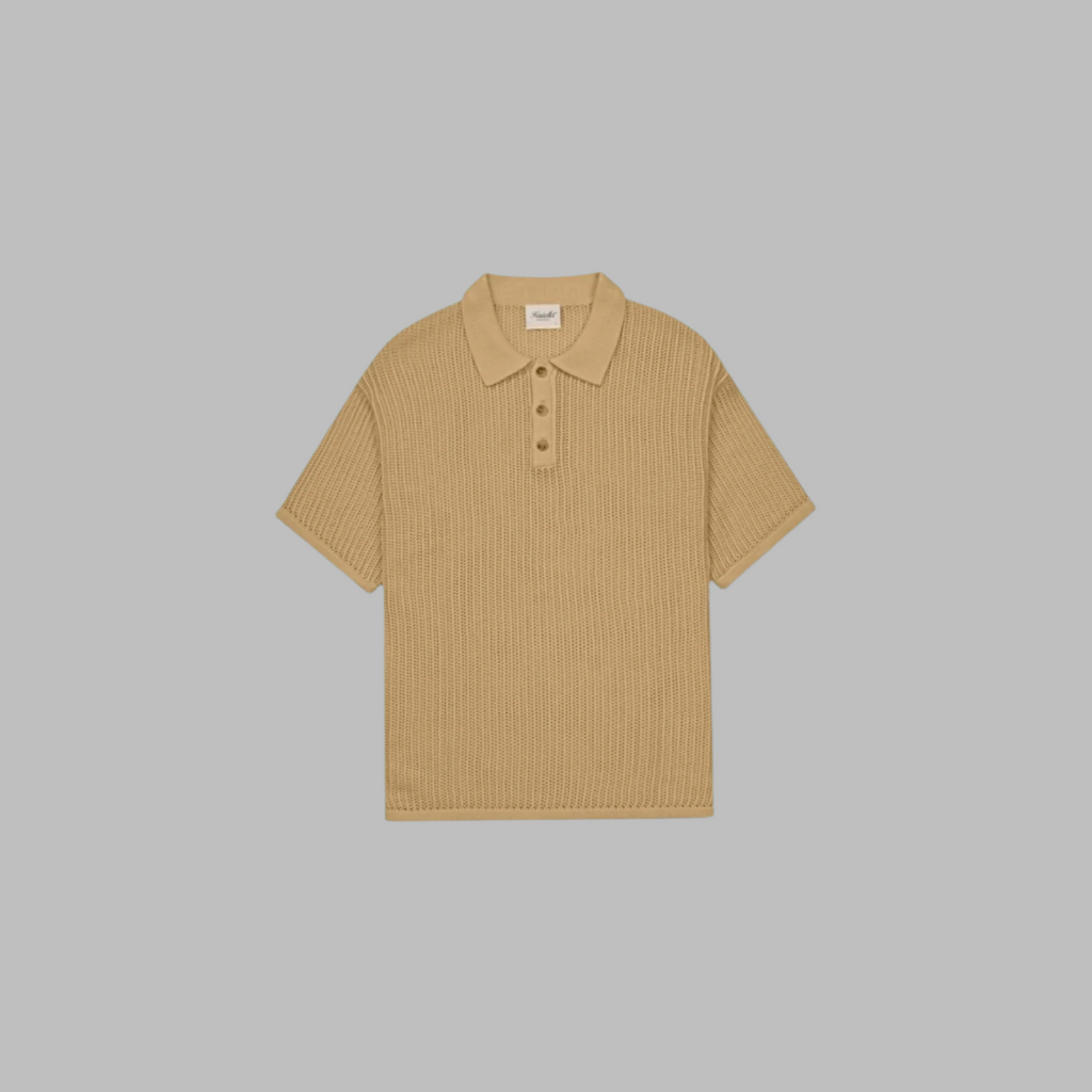 Kuwalla-Tee Knitted Polo - Beige