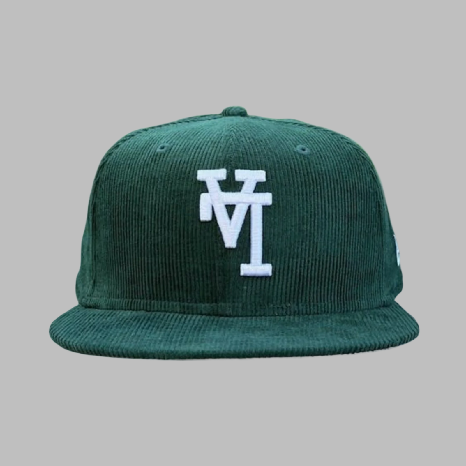 New Era LA Dodgers Green Corduroy Upside Down Fitted