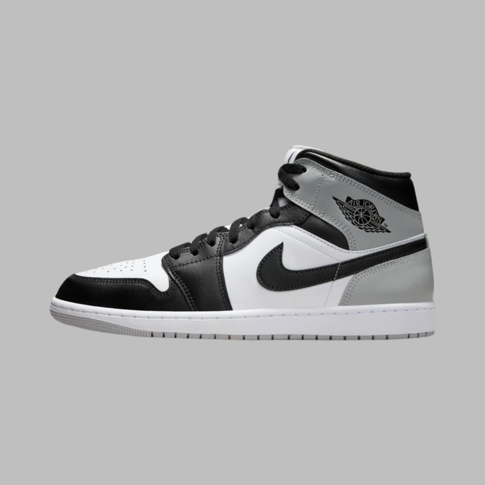 Air Jordan 1 mid Baron White black LT Smoke Grey
