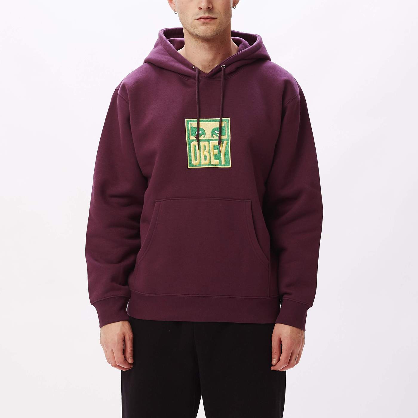 Obey Stack Hoodie Blackberry Purple - Legitkicks.ca 