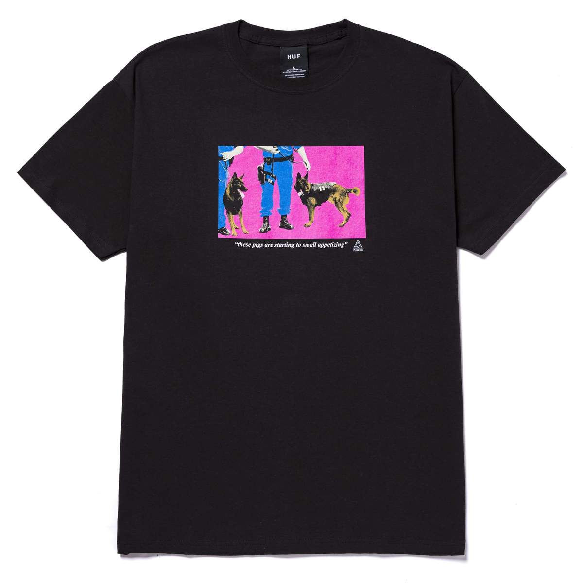 HUF x Pleasures  Gang Control s/s T shirt