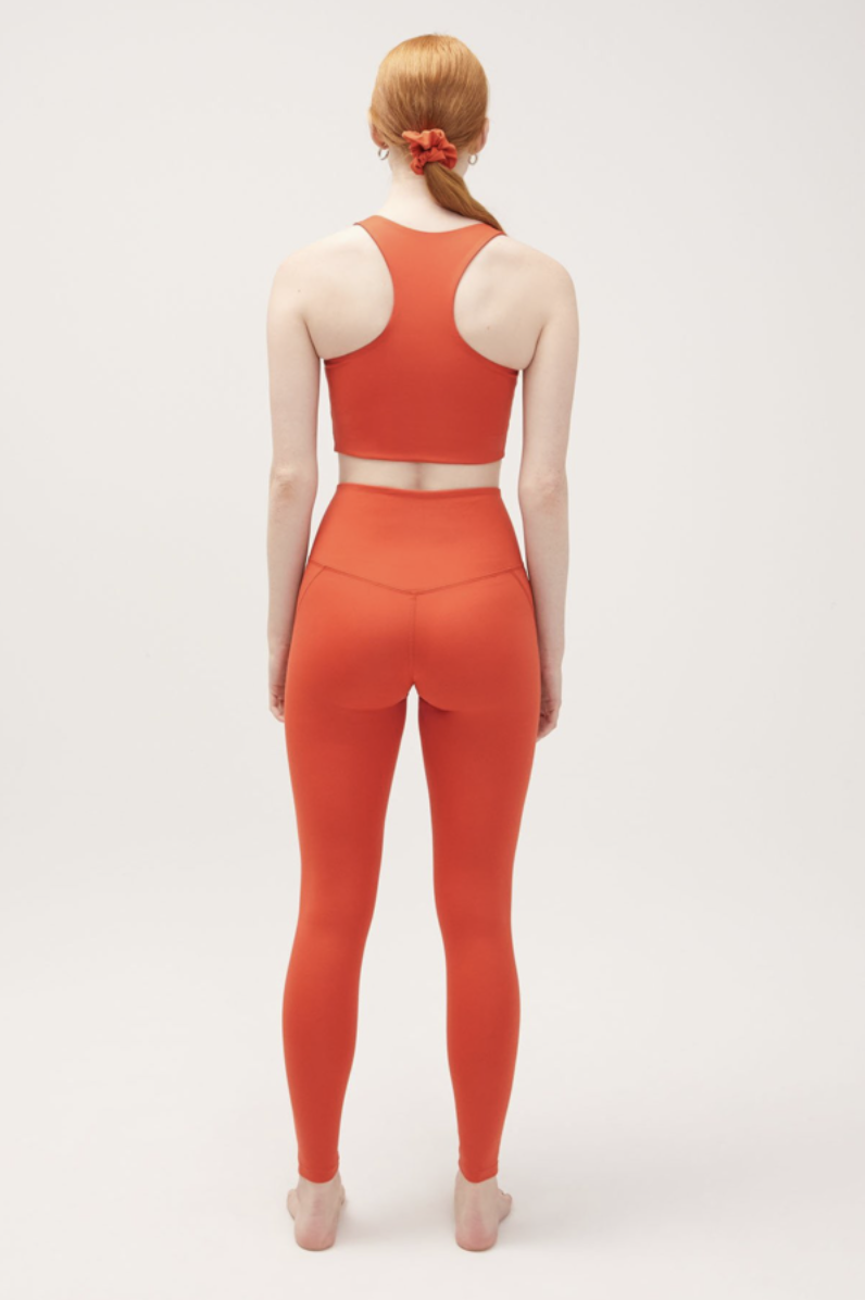 Girlfriend Collective Leggings and Paloma Bra In Neon