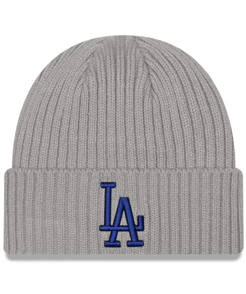 New Era Los Angeles Dodgers Core Classic Knit Beanie Grey