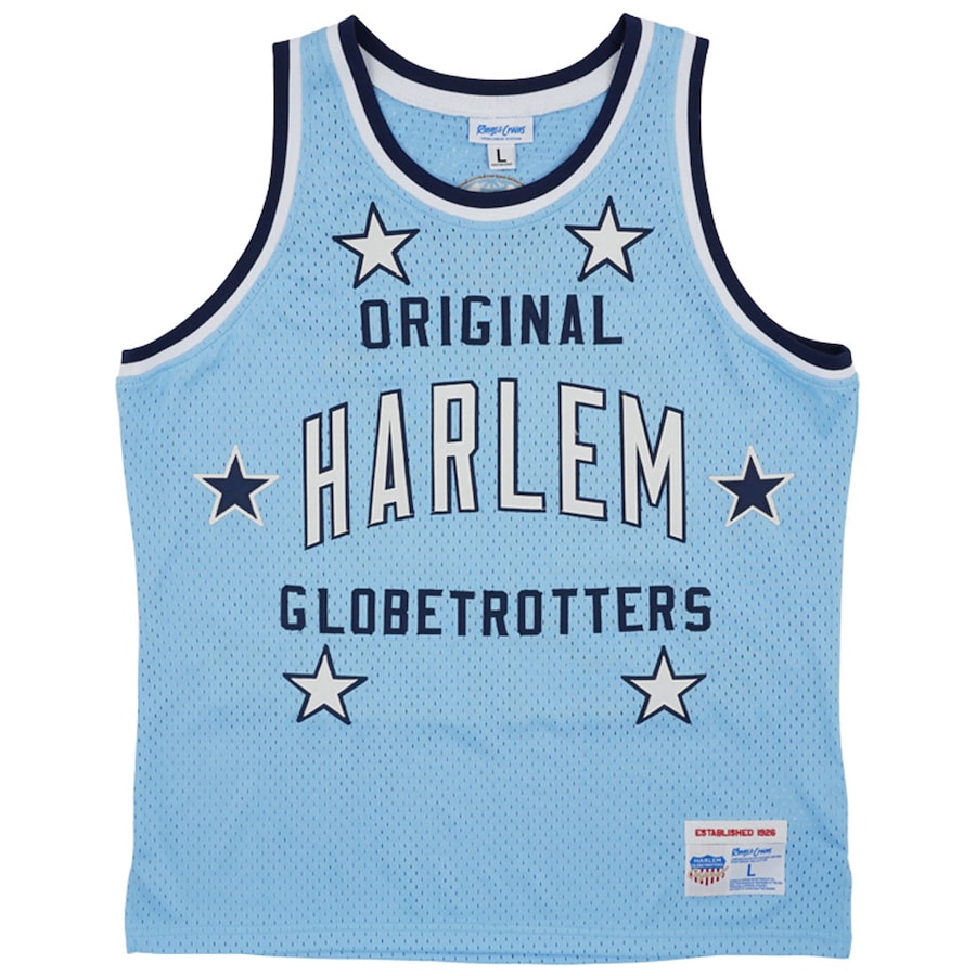Curly Neal Harlem Globetrotters Rings & Crwns Throwback Swingman Jersey - Light Blue